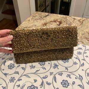 NWOT Loft Beaded Floral Clutch
